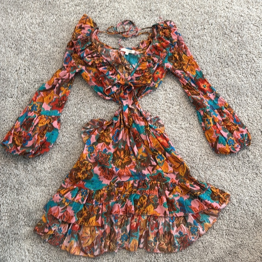Love the label floral ruffle Cutout Dress - Picture 7 of 11